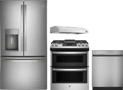 4 Piece Package Includes Refrigerator, Range, Hood And Dishwasher