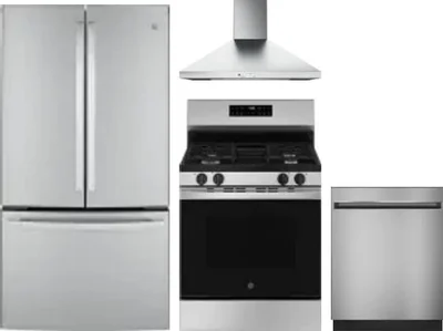 4 Piece Package Includes Refrigerator, Range, Hood And Dishwasher