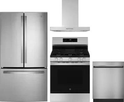 4 Piece Package Includes Refrigerator, Range, Hood And Dishwasher