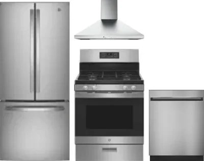 4 Piece Package Includes Refrigerator, Range, Hood And Dishwasher