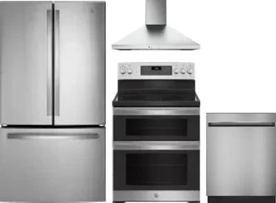 4 Piece Package Includes Refrigerator, Range, Hood And Dishwasher