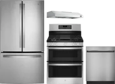 4 Piece Package Includes Refrigerator, Range, Hood And Dishwasher