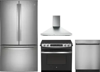 4 Piece Package Includes Refrigerator, Range, Hood And Dishwasher