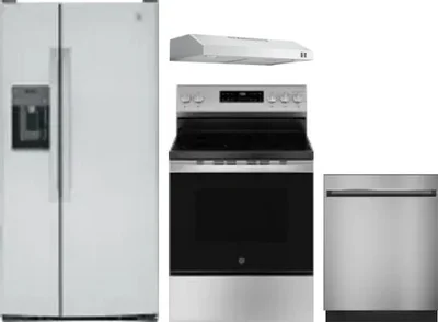 4 Piece Package Includes Refrigerator, Range, Hood And Dishwasher