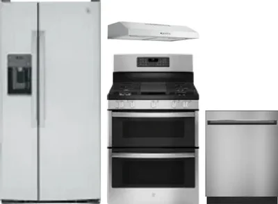 4 Piece Package Includes Refrigerator, Range, Hood And Dishwasher