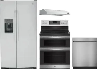 4 Piece Package Includes Refrigerator, Range, Hood And Dishwasher
