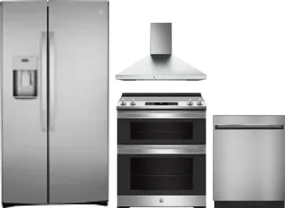 4 Piece Package Includes Refrigerator, Range, Hood And Dishwasher