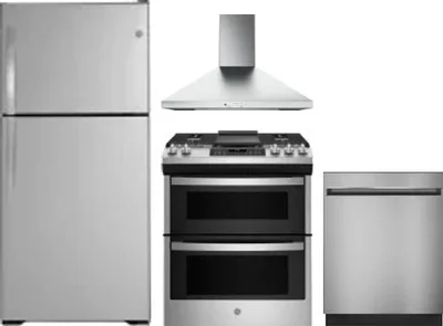 4 Piece Package Includes Refrigerator, Range, Hood And Dishwasher