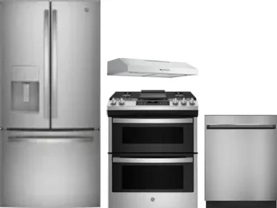 4 Piece Package Includes Refrigerator, Range, Hood And Dishwasher