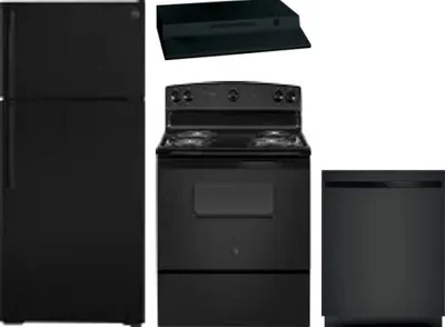 4 Piece Package Includes Refrigerator, Range, Hood And Dishwasher