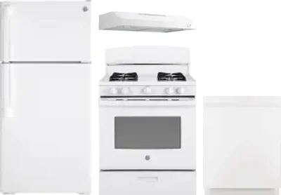 4 Piece Package Includes Refrigerator, Range, Hood And Dishwasher