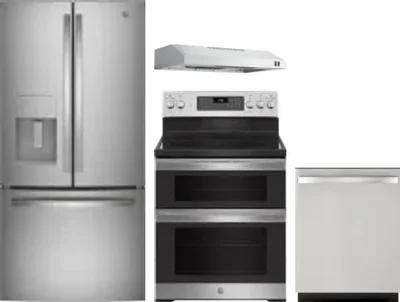 4 Piece Package Includes Refrigerator, Range, Hood And Dishwasher
