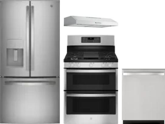 4 Piece Package Includes Refrigerator, Range, Hood And Dishwasher