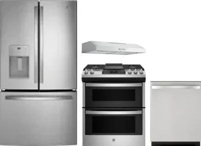 4 Piece Package Includes Refrigerator, Range, Hood And Dishwasher