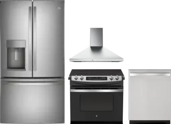 4 Piece Package Includes Refrigerator, Range, Hood And Dishwasher
