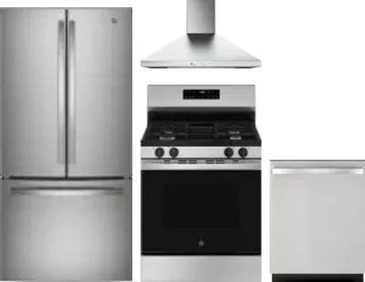 4 Piece Package Includes Refrigerator, Range, Hood And Dishwasher
