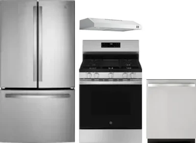 4 Piece Package Includes Refrigerator, Range, Hood And Dishwasher