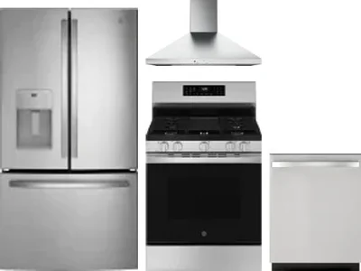 4 Piece Package Includes Refrigerator, Range, Hood And Dishwasher