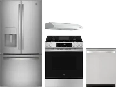 4 Piece Package Includes Refrigerator, Range, Hood And Dishwasher
