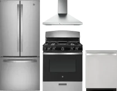 4 Piece Package Includes Refrigerator, Range, Hood And Dishwasher