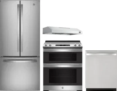 4 Piece Package Includes Refrigerator, Range, Hood And Dishwasher