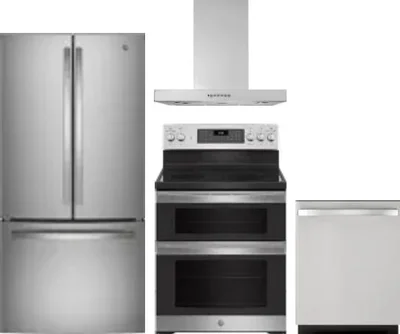 4 Piece Package Includes Refrigerator, Range, Hood And Dishwasher