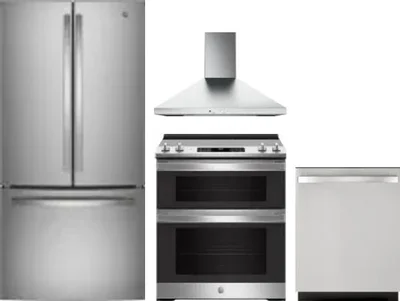 4 Piece Package Includes Refrigerator, Range, Hood And Dishwasher