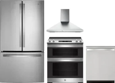 4 Piece Package Includes Refrigerator, Range, Hood And Dishwasher