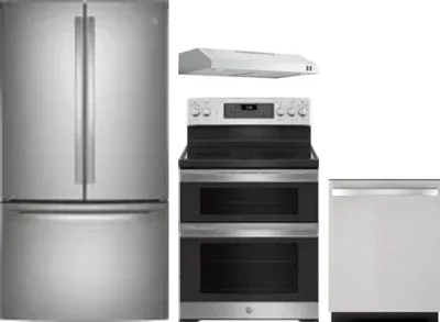 4 Piece Package Includes Refrigerator, Range, Hood And Dishwasher