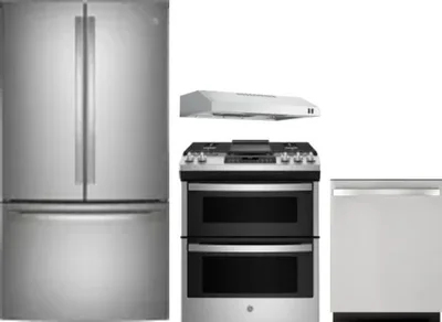 4 Piece Package Includes Refrigerator, Range, Hood And Dishwasher