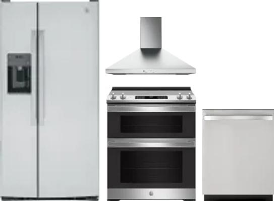 4 Piece Package Includes Refrigerator, Range, Hood And Dishwasher