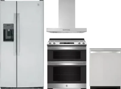 4 Piece Package Includes Refrigerator, Range, Hood And Dishwasher