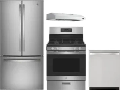 4 Piece Package Includes Refrigerator, Range, Hood And Dishwasher