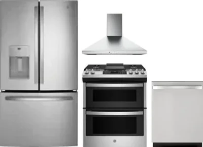 4 Piece Package Includes Refrigerator, Range, Hood And Dishwasher