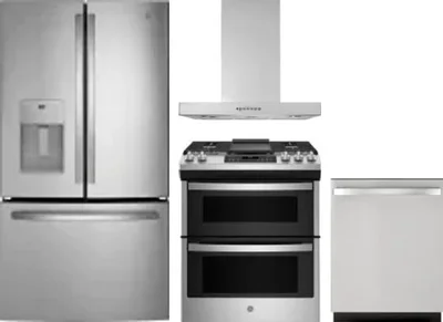 4 Piece Package Includes Refrigerator, Range, Hood And Dishwasher
