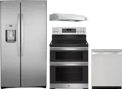 4 Piece Package Includes Refrigerator, Range, Hood And Dishwasher