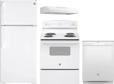 4 Piece Package Includes Refrigerator, Range, Hood And Dishwasher