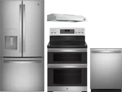 4 Piece Package Includes Refrigerator, Range, Hood And Dishwasher