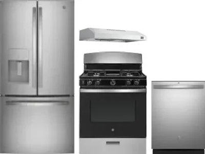 4 Piece Package Includes Refrigerator, Range, Hood And Dishwasher