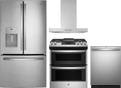 4 Piece Package Includes Refrigerator, Range, Hood And Dishwasher