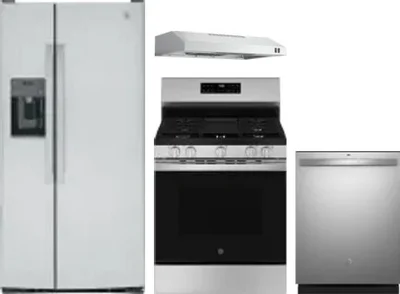 4 Piece Package Includes Refrigerator, Range, Hood And Dishwasher
