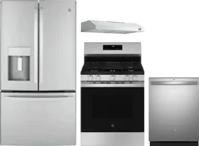 4 Piece Package Includes Refrigerator, Range, Hood And Dishwasher