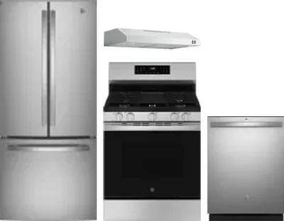 4 Piece Package Includes Refrigerator, Range, Hood And Dishwasher