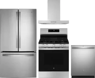 4 Piece Package Includes Refrigerator, Range, Hood And Dishwasher