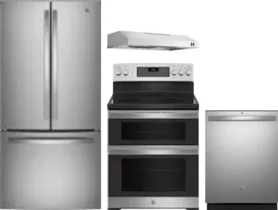 4 Piece Package Includes Refrigerator, Range, Hood And Dishwasher