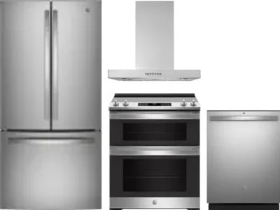 4 Piece Package Includes Refrigerator, Range, Hood And Dishwasher