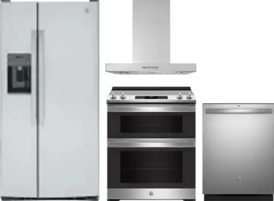4 Piece Package Includes Refrigerator, Range, Hood And Dishwasher
