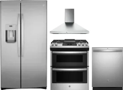 4 Piece Package Includes Refrigerator, Range, Hood And Dishwasher