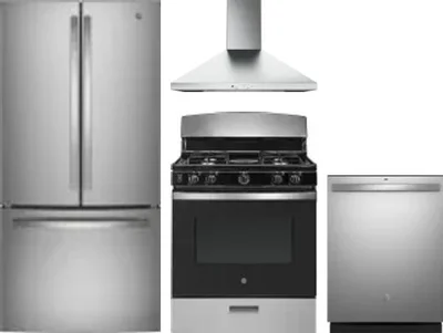 4 Piece Package Includes Refrigerator, Range, Hood And Dishwasher