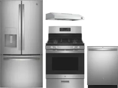 4 Piece Package Includes Refrigerator, Range, Hood And Dishwasher
